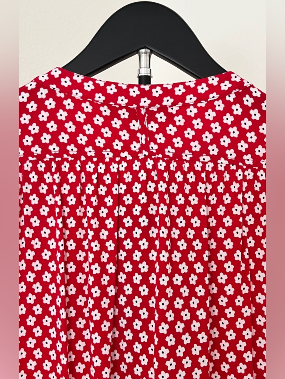 ❤️ Tommy Hilfiger Red Daisy Print Blouse | Classic Preppy Chic | Large - Picture 8 of 12